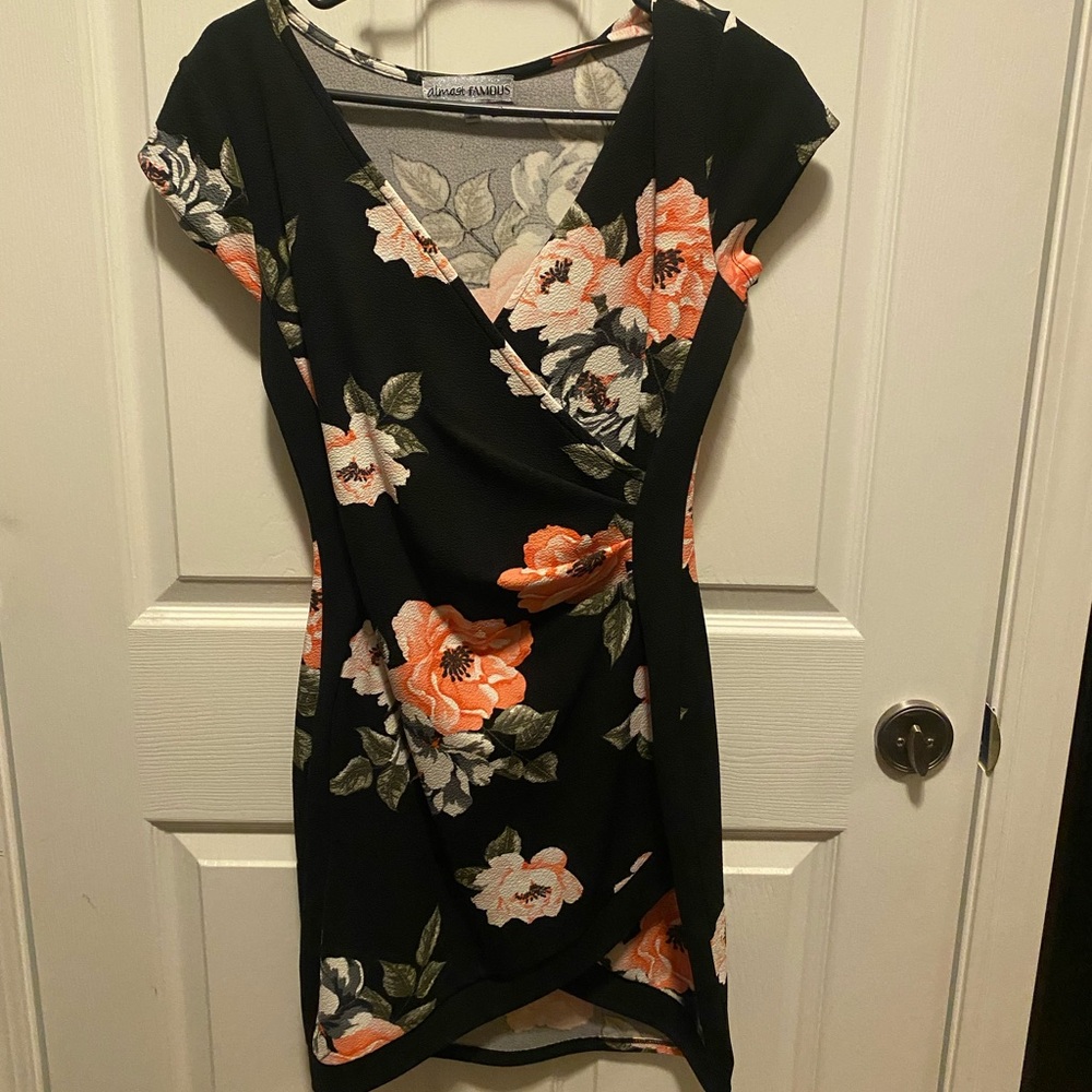 Black floral dress